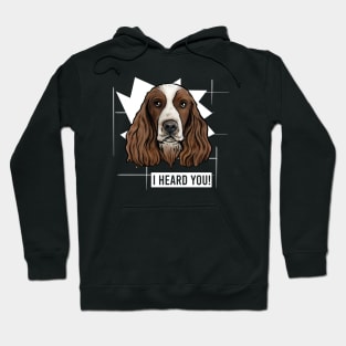 Funny Springer Spaniel I Heard You Hoodie